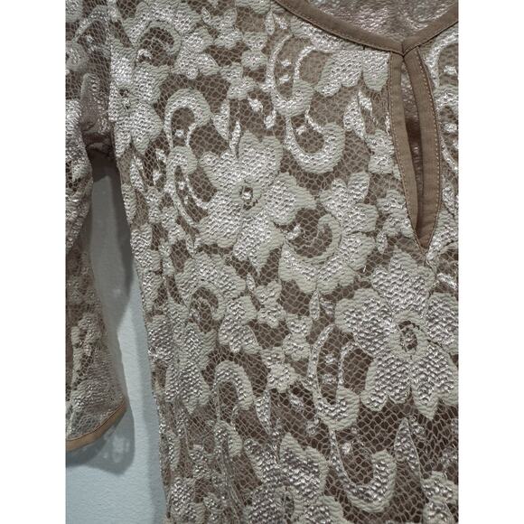 Ann Ferriday Sheer Lace Top Women's One Size Whimsigoth Victorian 90s Look Boho - Picture 7 of 12